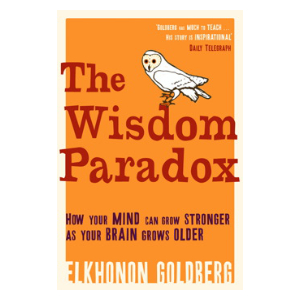 English-language edition of The Wisdom Paradox by Elkhonon Goldberg, with an orange cover